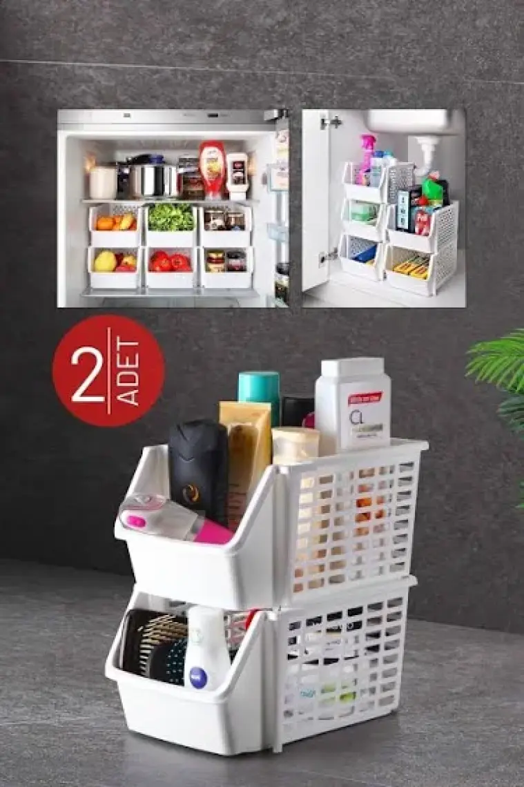 5 Katlı Ayrılabilir Cok Amaçlı Pratik Mutfak Banyo Rafı Düzenleyici Organizer