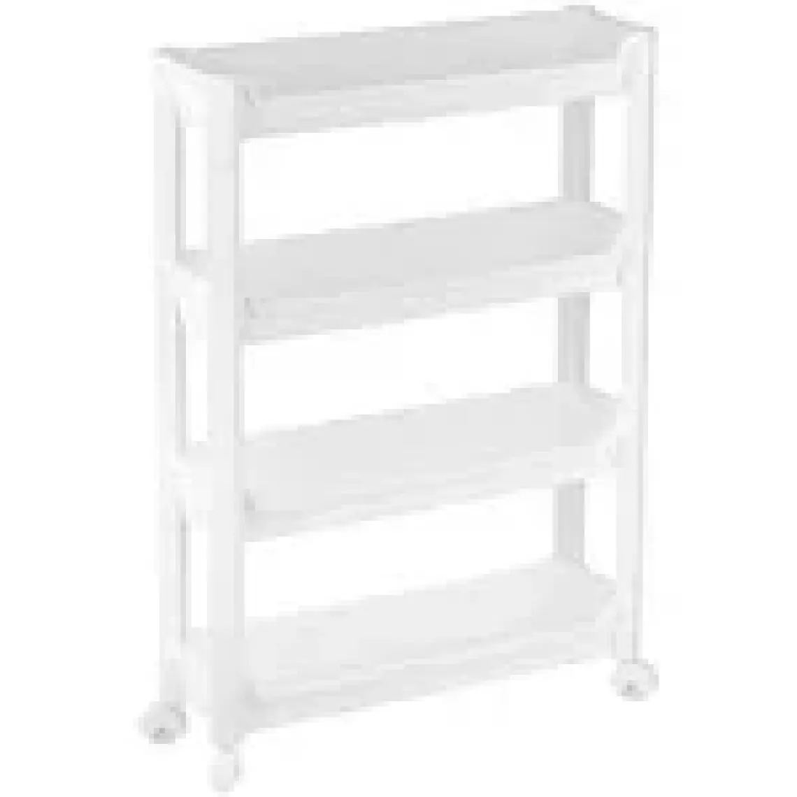 Organizers Org-66 Tekerlekli 4 Katlı 46,5X14,5X67 cm Hareketli Raf Beyaz