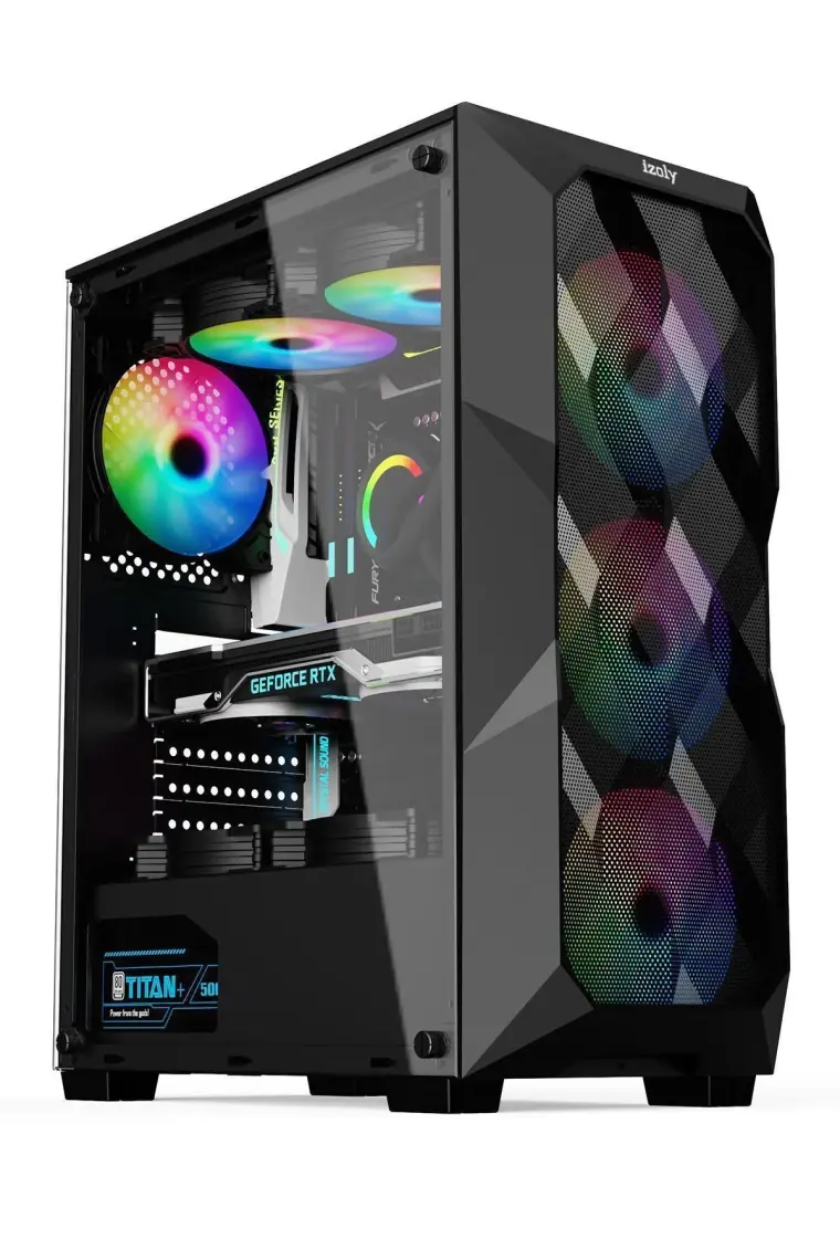 İzoly Kirlia I5-12400F 16GB 512GB M.2 Nvme Rx 580 8gb Oyuncu Masaüstü Bilgisayarı