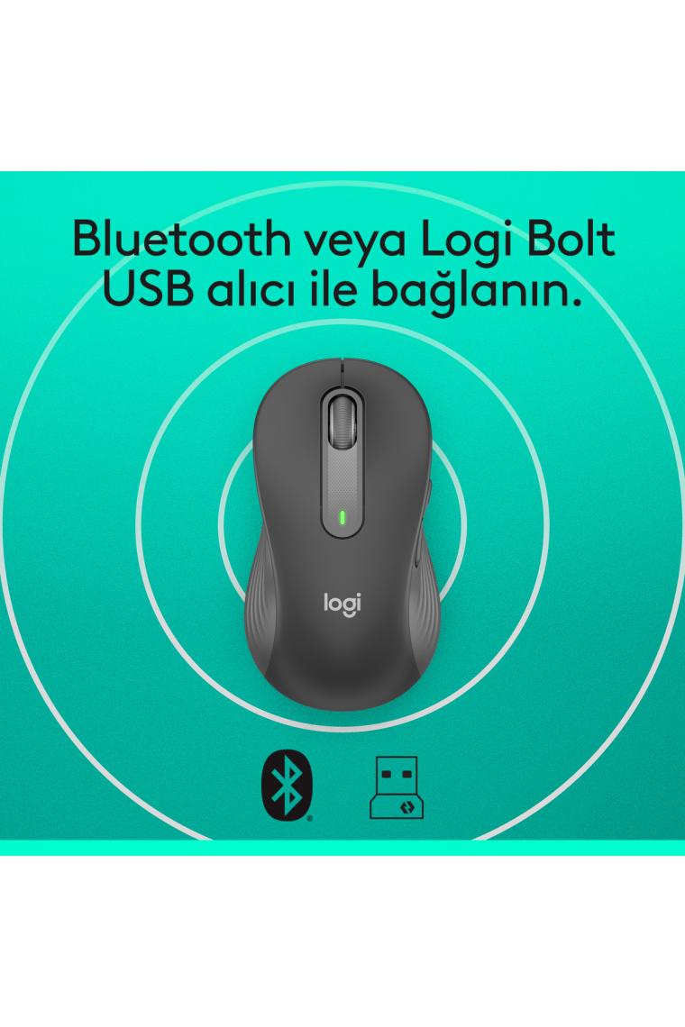 Logıtech 910-006239 M650 Kablosuz Sol El Mouse,siy