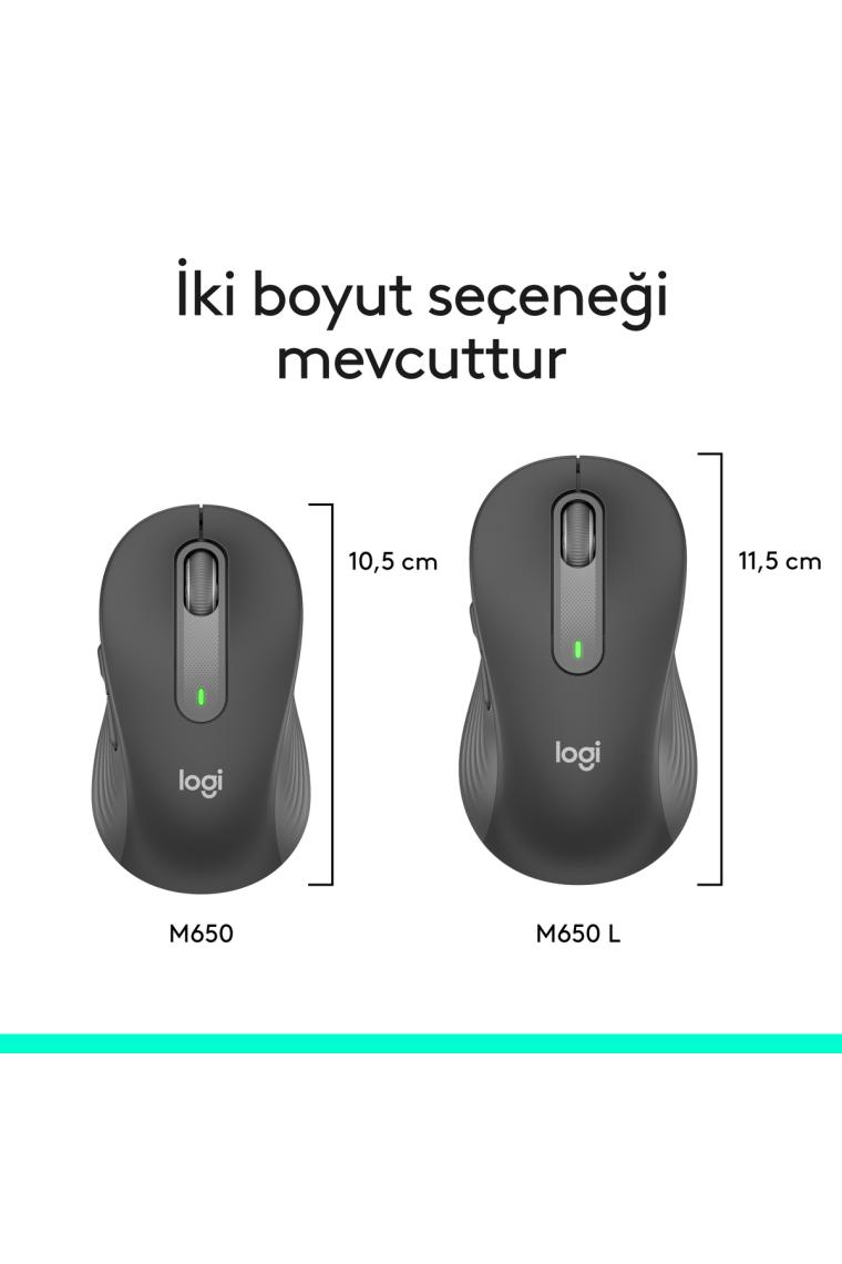 Logıtech 910-006239 M650 Kablosuz Sol El Mouse,siy