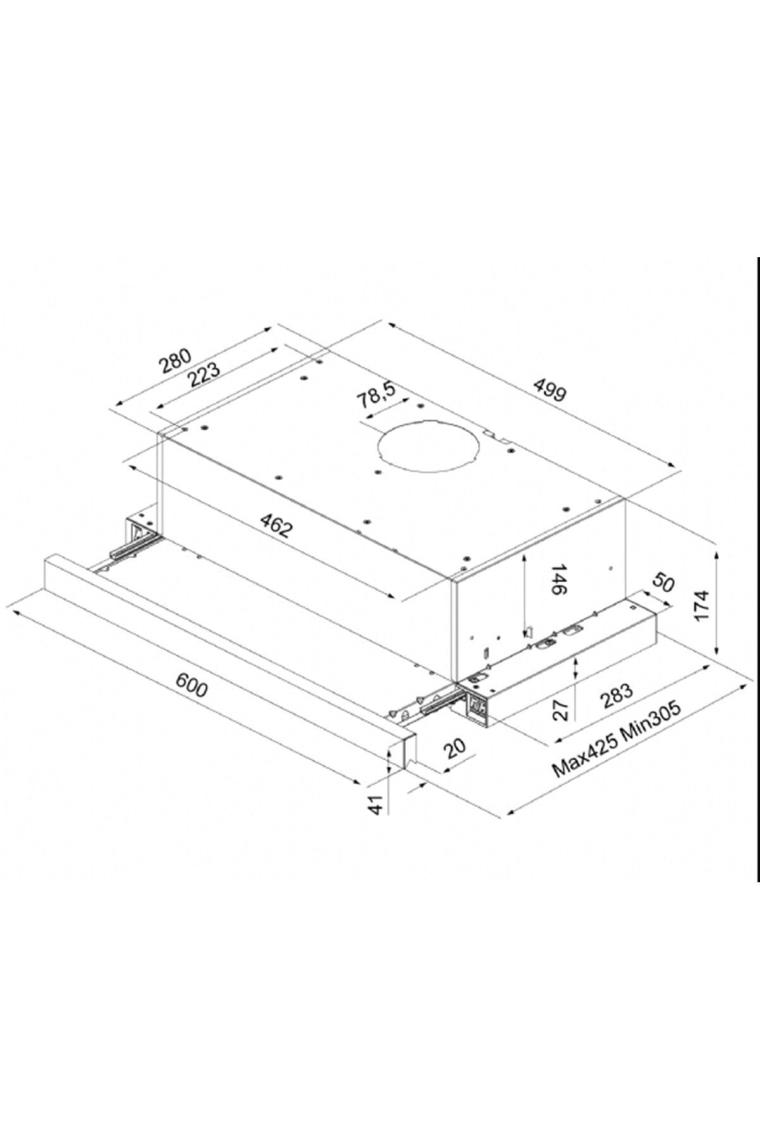Esty 1350 Siyah Çift Motorlu Sürgülü Aspiratör