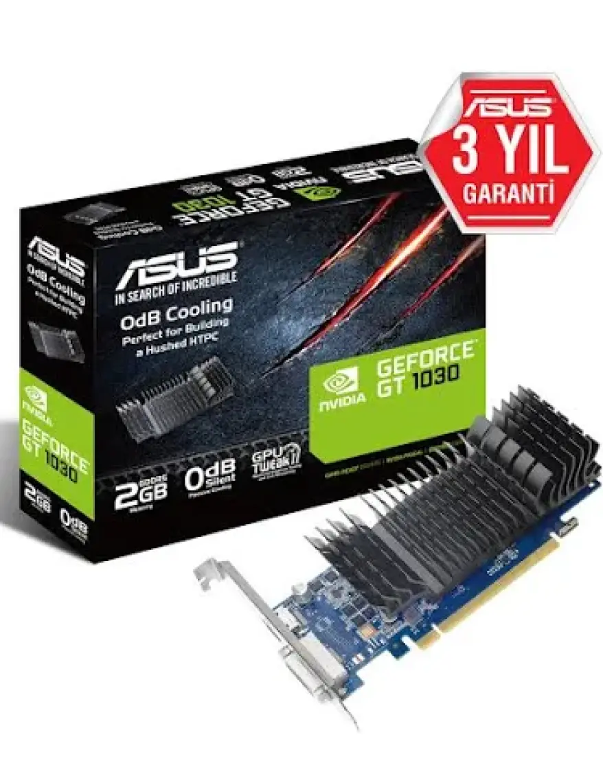 Asus GT1030-SL-2G-BRK 2gb 64BIT Gddr5 Hdmı/dvı Pcı 3.0 Ekran Kartı