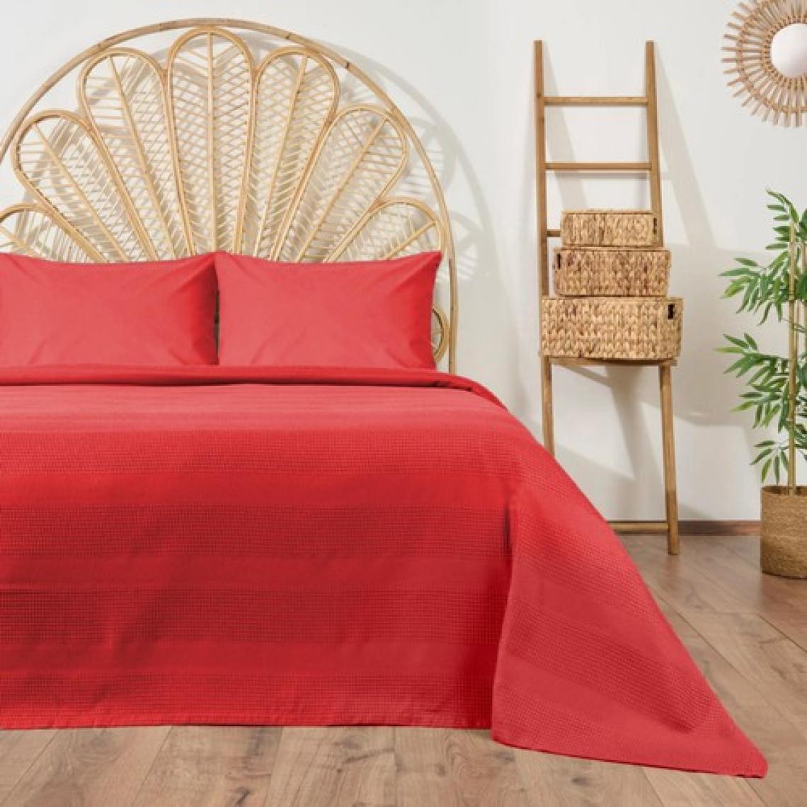 Evidea Soft Waffle Tek Kişilik Pike - Turuncu - 150X220 cm