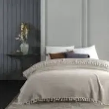Lux Touch | Azure Bej Çift Kişilik Pike | 200 x 230 cm | Yatak Örtüsü | Koltuk Örtüsü | Pamuklu