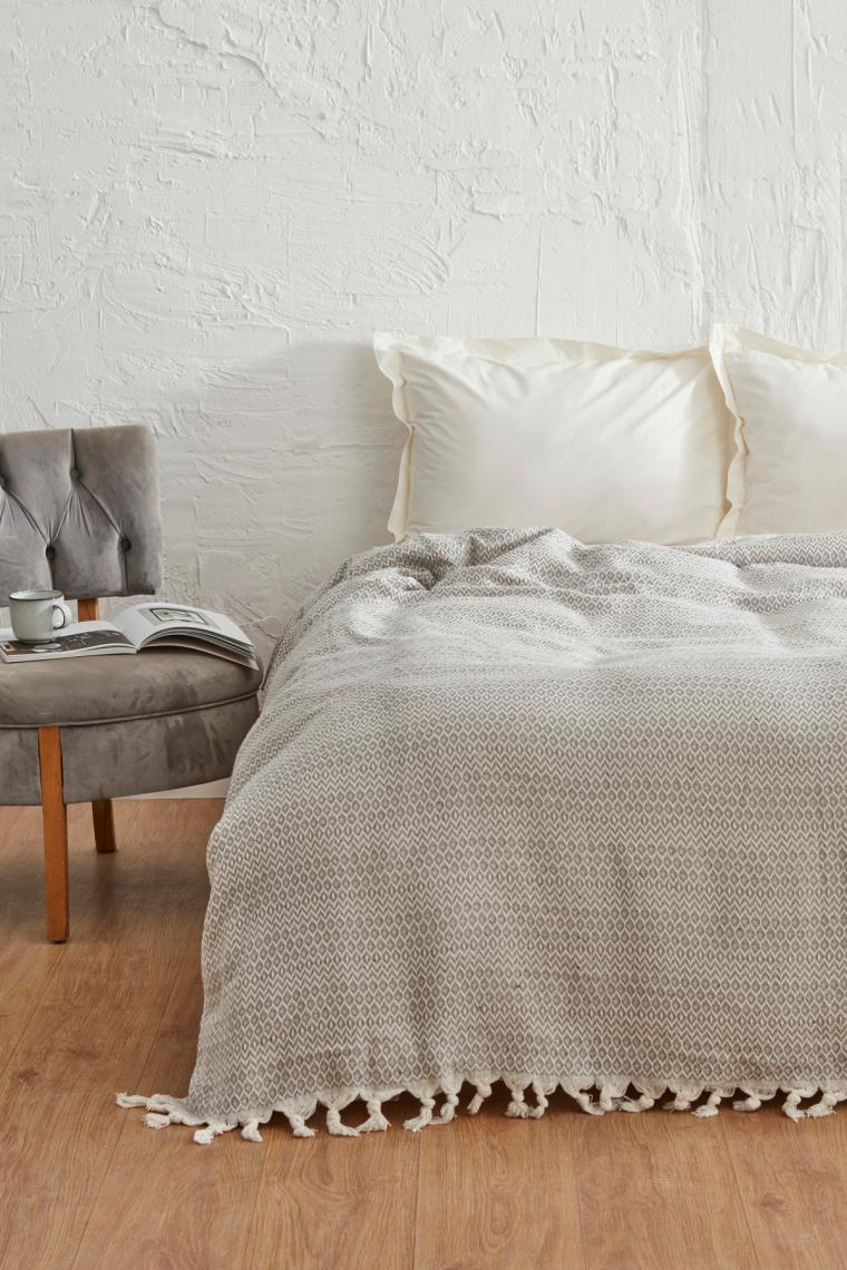Karaca Home Levi Açık Gri Çift Kişilik Pike