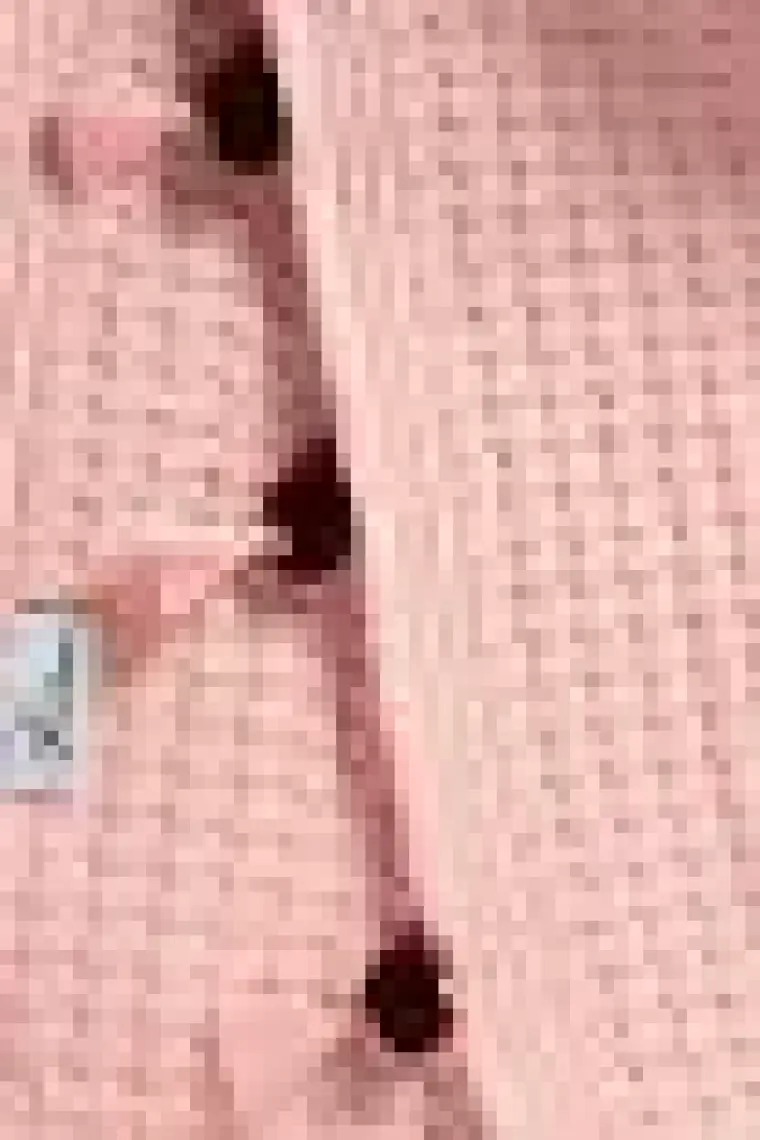 Vionel Home Pamuklu Çift Kişilik Waffle Desen Ponponlu Pembe Pike
