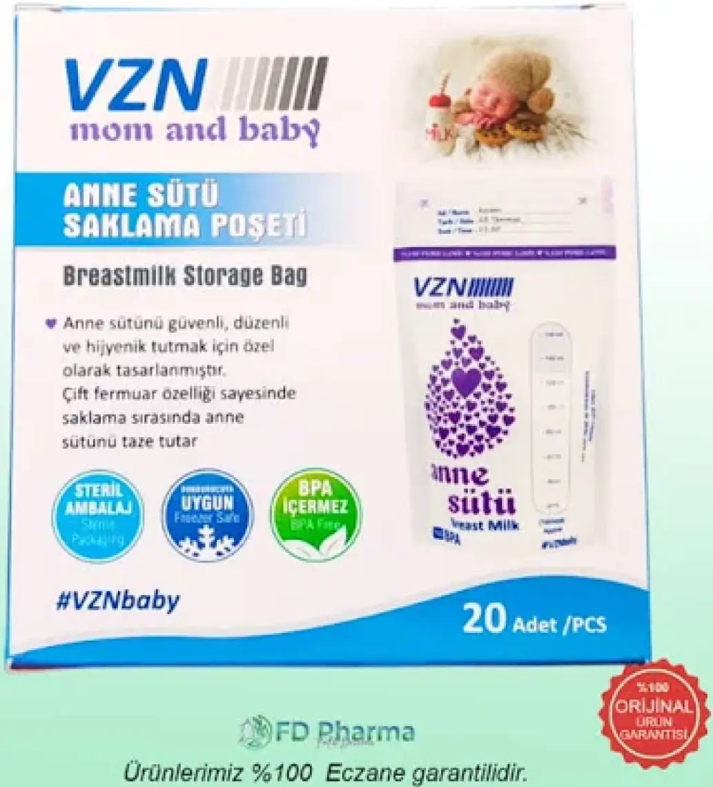 Vzn Süt Saklama Poşeti 20LI