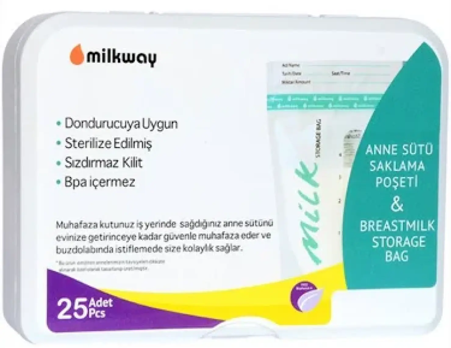 Milkway Anne Sütü Saklama Poşeti 25'li
