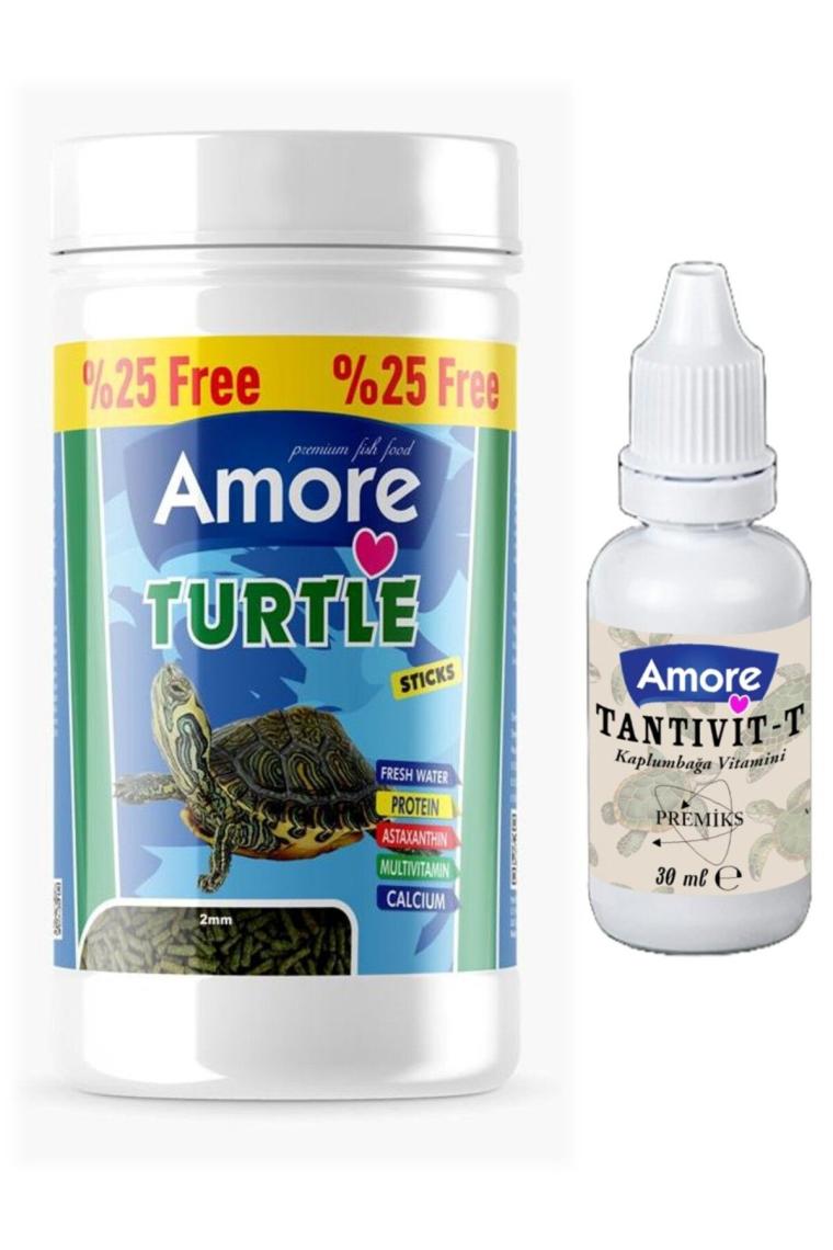 Turtle Green Calcium Sticks 125 Ml 50 Gr Su Kaplumbağası Yemi Vitamin Seti