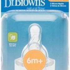 Dr Brown's Options Dar Ağız Silikon Biberon Emziği 2li 6+ Ay 3.Aşama