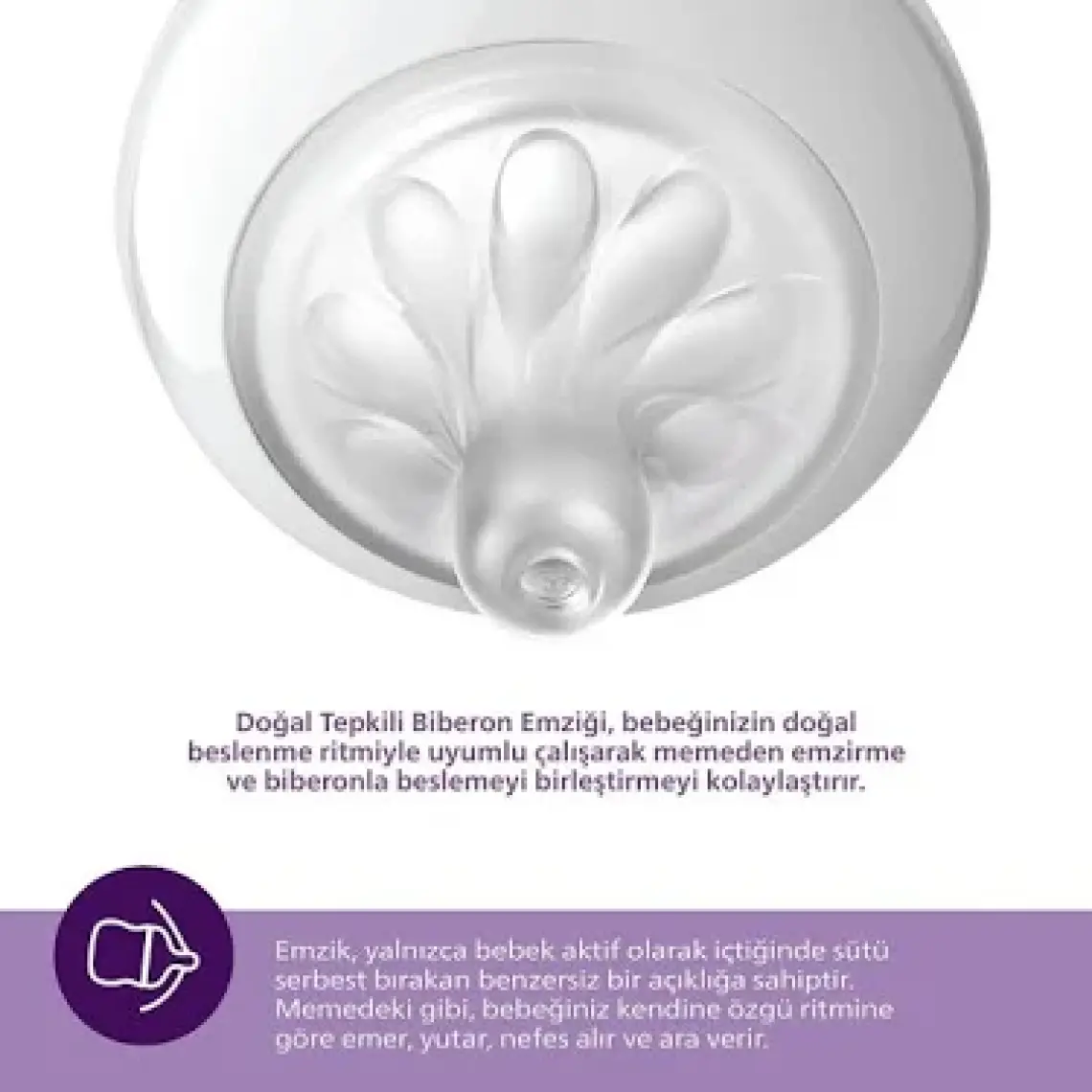 Philips Avent Natural Response 2'li Biberon Emziği, 5 Numara, 6+ Ay, SCY965/02