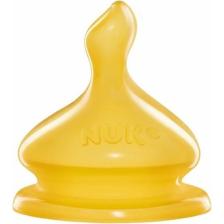 Nuk First Choice Plus Kauçuk Biberon Emziği 0+ Ay Orta Delik