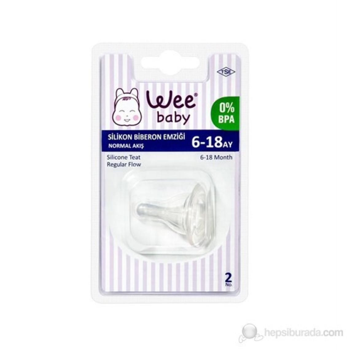 Wee Baby  Baby Silikon Biberon Emziği (Askılı) / 3'lü