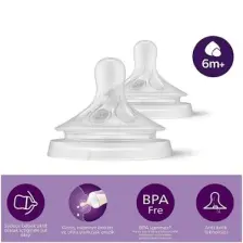 Philips Avent Natural Response 2'li Biberon Emziği, 6 Numara, 6+ Ay, SCY966/02