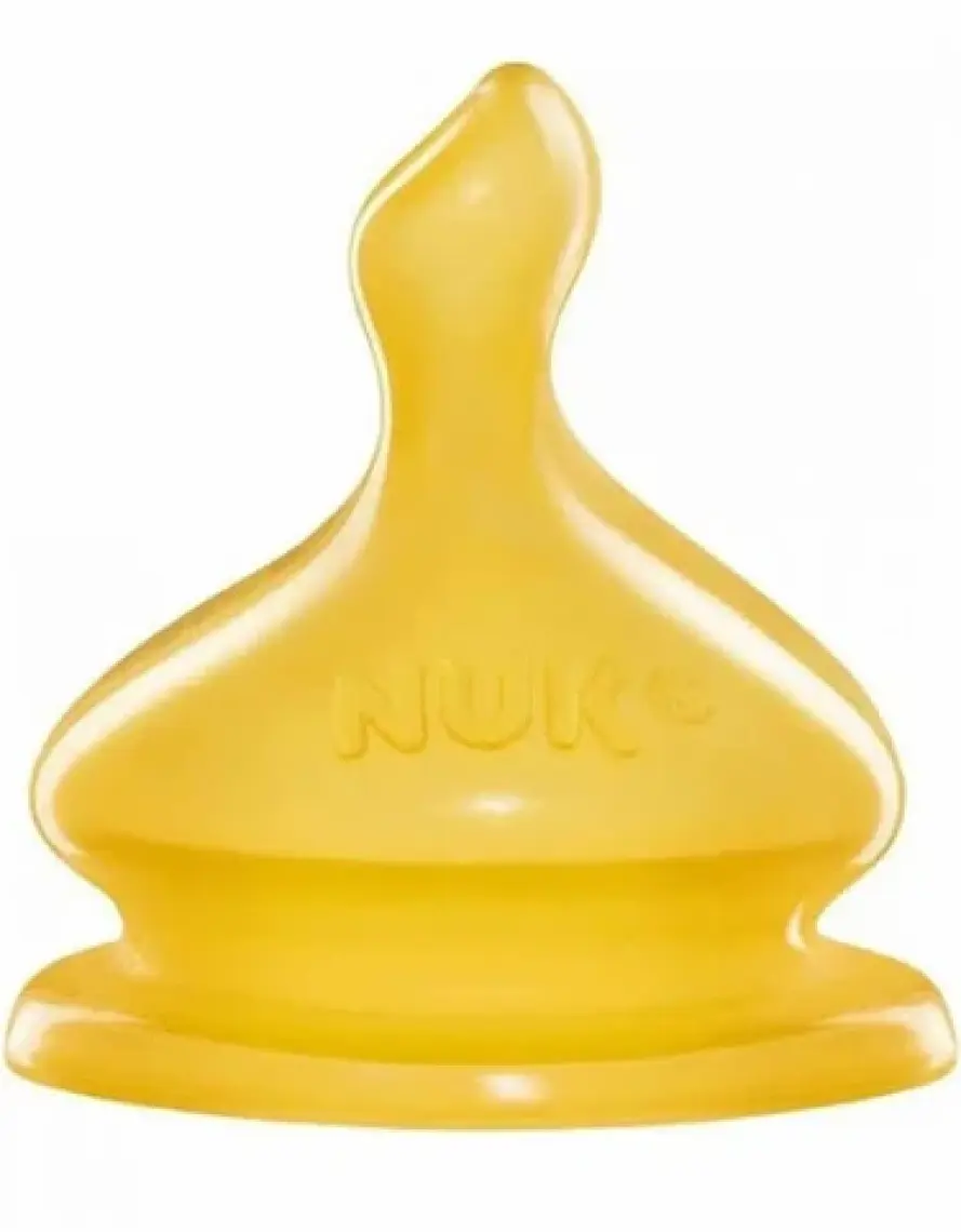 Nuk First Choice Plus Kauçuk Biberon Emziği 0+ Ay Orta Delik