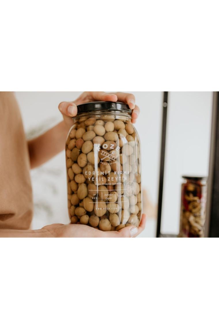 Yeşil Edremit Kırma Yeşil Zeytin 1300 gr