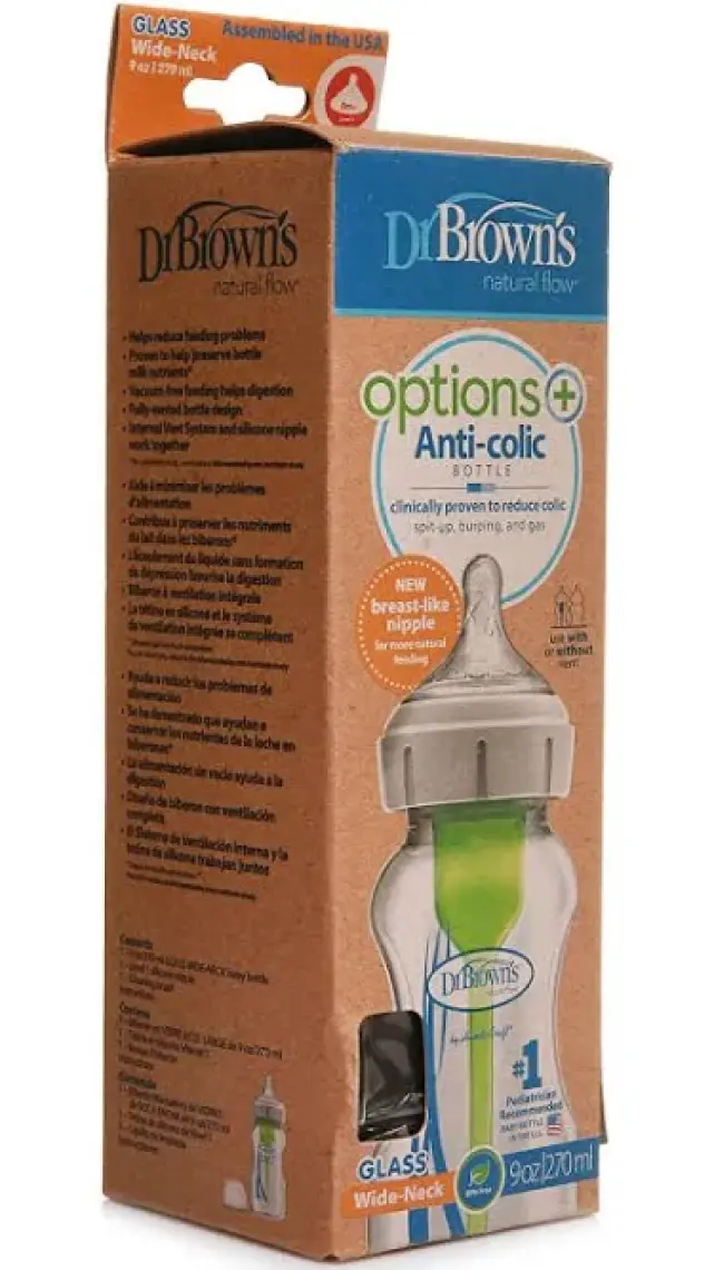 Dr. Brown's Options Cam Biberon Yeni Geniş Ağız 270ML 0+ Yeni Model