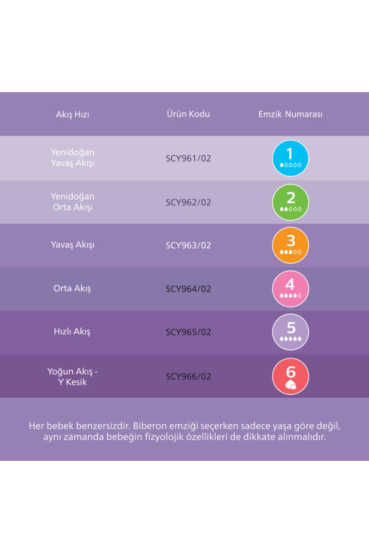 Philips Avent Natural Response 2'li Biberon Emziği, 4 Numara, 3 Ay+