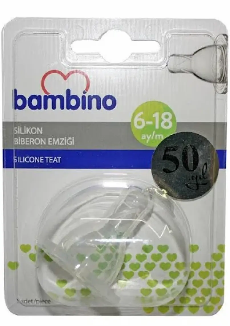 Bambino Silikon Biberon Emziği No:2