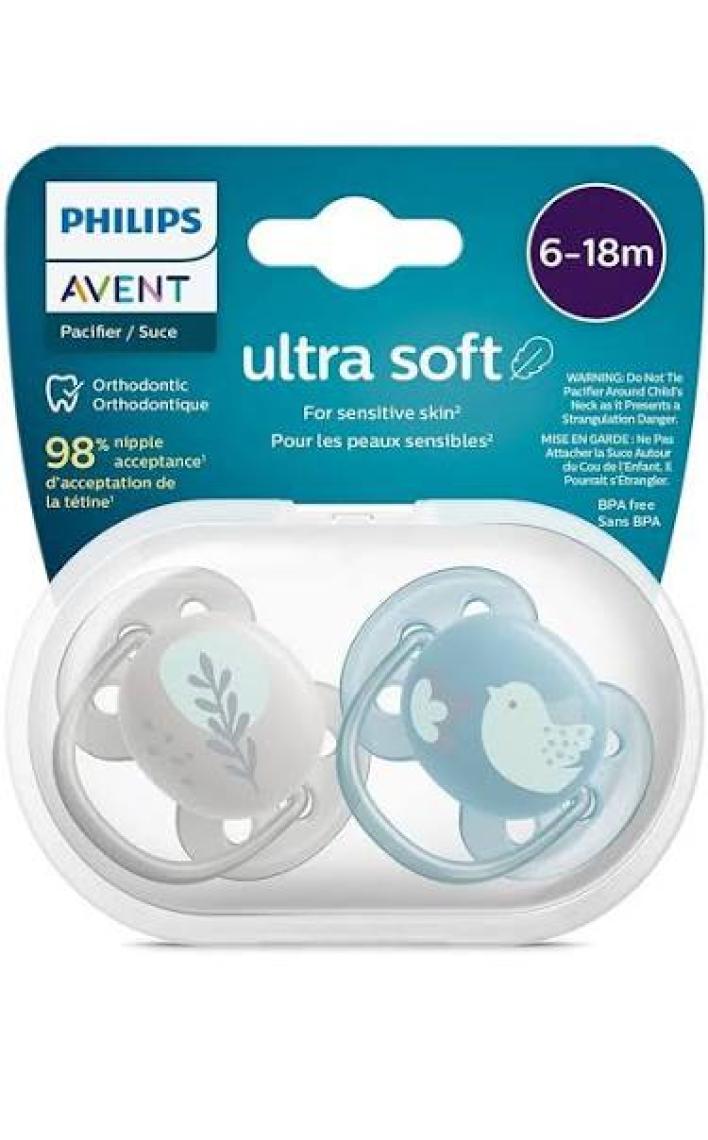 Philips Avent Ultra Soft Yumuşak 2li Emzik 6-18 Ay - SCF091/15