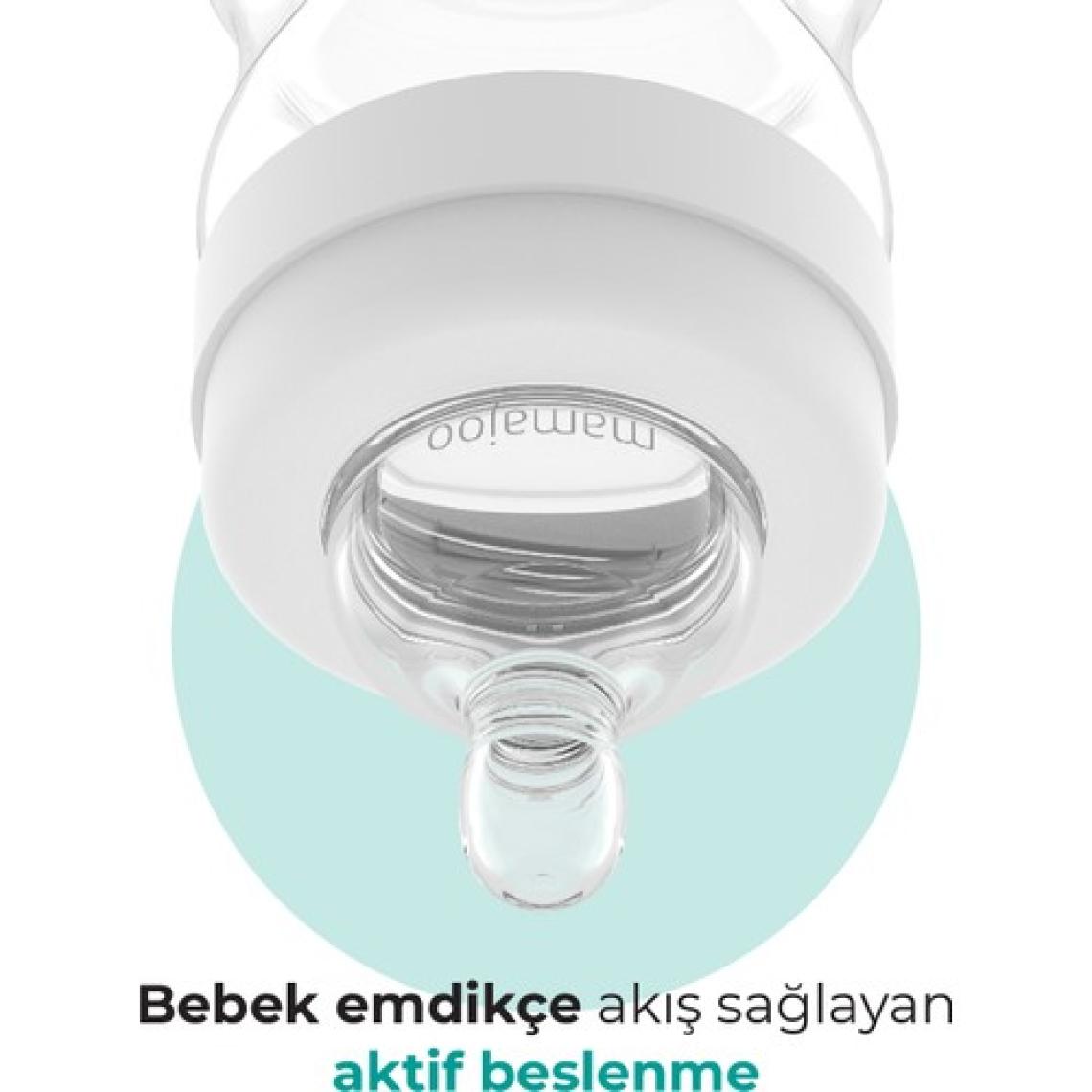 Mamajoo Anti-Kolik Biberon Emzikleri, 12 Ay+, Yoğun Akışlı, 2li Paket