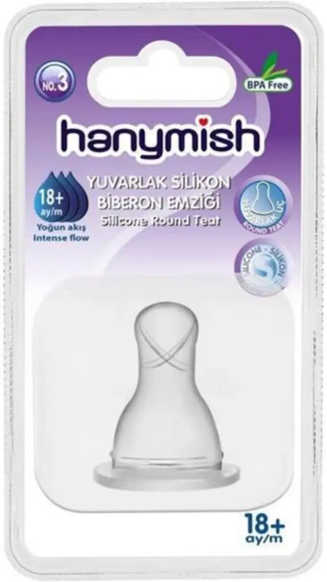 Hanymish Yuvarlak Biberon Emziği 18+ Ay Kod 462