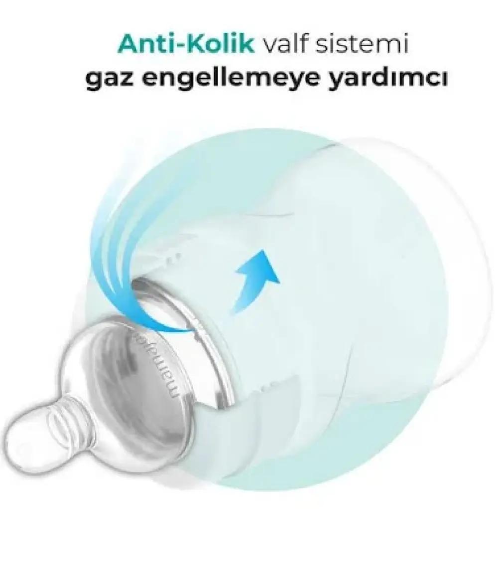 Mamajoo Anti-Kolik Biberon Emzikleri, 0 Ay+, Yavaş Akışlı, 2li Paket