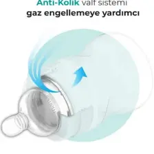 Mamajoo Anti-Kolik Biberon Emzikleri, 0 Ay+, Yavaş Akışlı, 2li Paket
