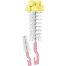 BabySoft Biberon ve Biberon Emziği Temizleme Fırça Seti Pembe