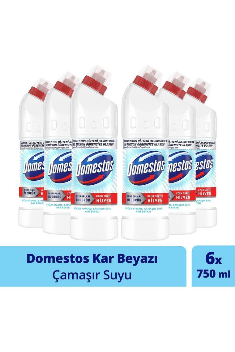 Yoğun Kıvamlı Çamaşır Suyu Kar Beyazı Maksimum Hijyen 750 ml 6 Adet