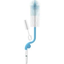 BabySoft Dönerli Biberon ve Biberon Emziği Temizleme Fırça Seti Mavi
