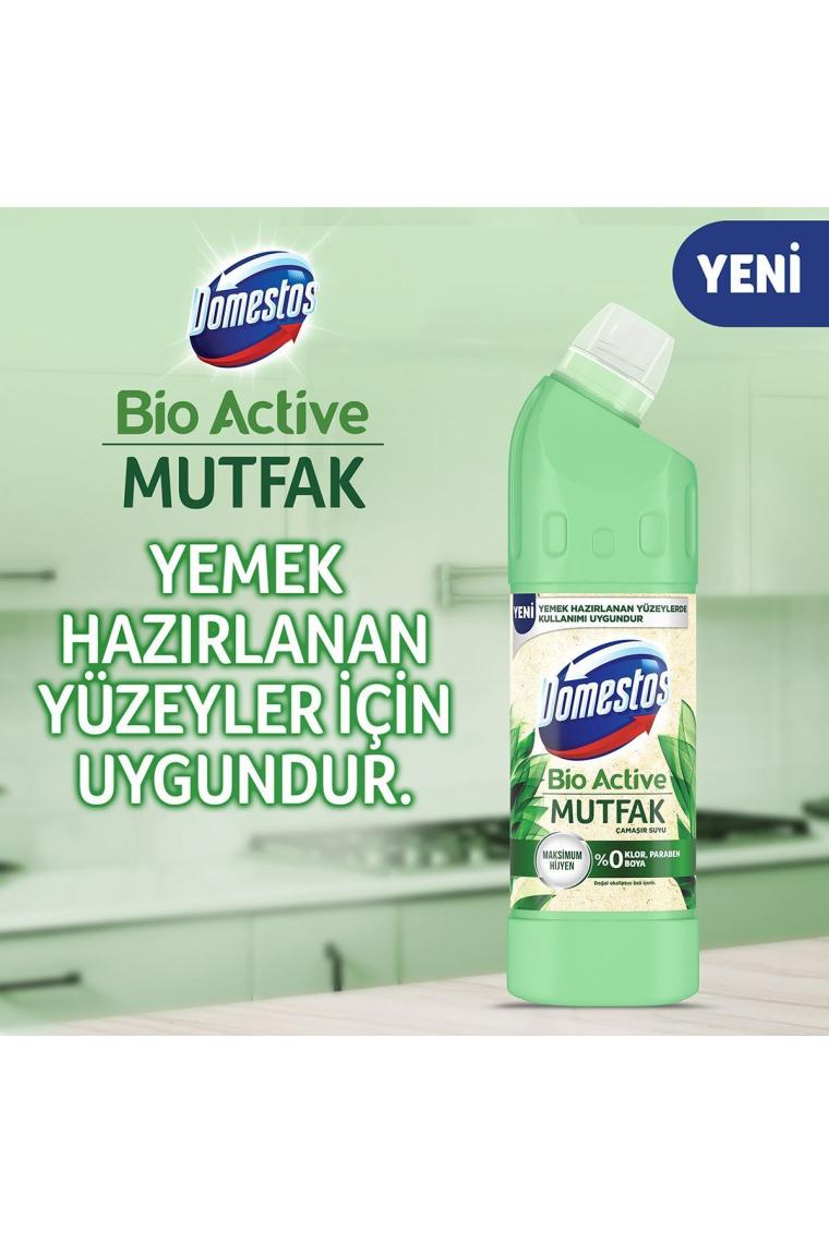 Çamaşır Suyu Bio Active Mutfak Yemek Hazırlanan Yüzeyler Için Kireç Sökücü 750 Mlx3