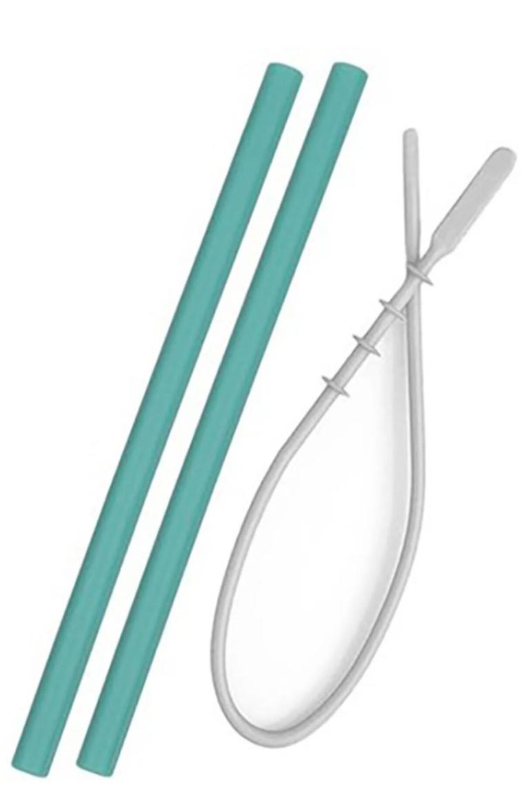 Oioi Silikon Pipet 2li ve Temizleme Fırçası Aqua Green
