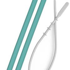 Oioi Silikon Pipet 2li ve Temizleme Fırçası Aqua Green