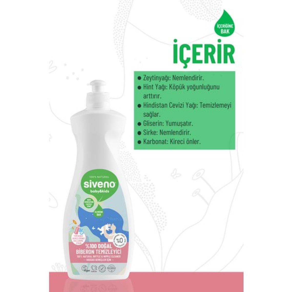 Siveno Baby Doğal Emzik ve Biberon Temizleyici 500 ml