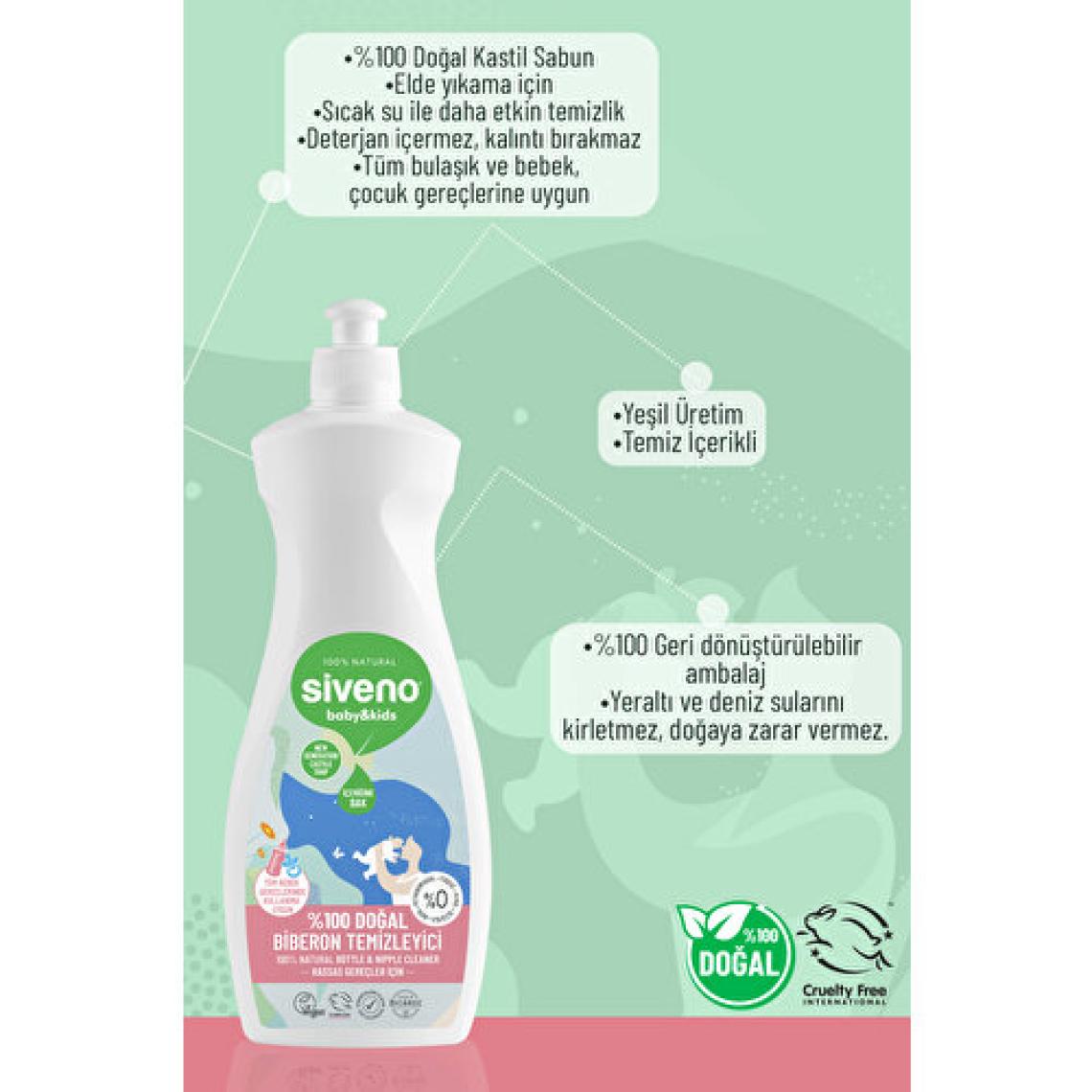 Siveno Baby Doğal Emzik ve Biberon Temizleyici 500 ml