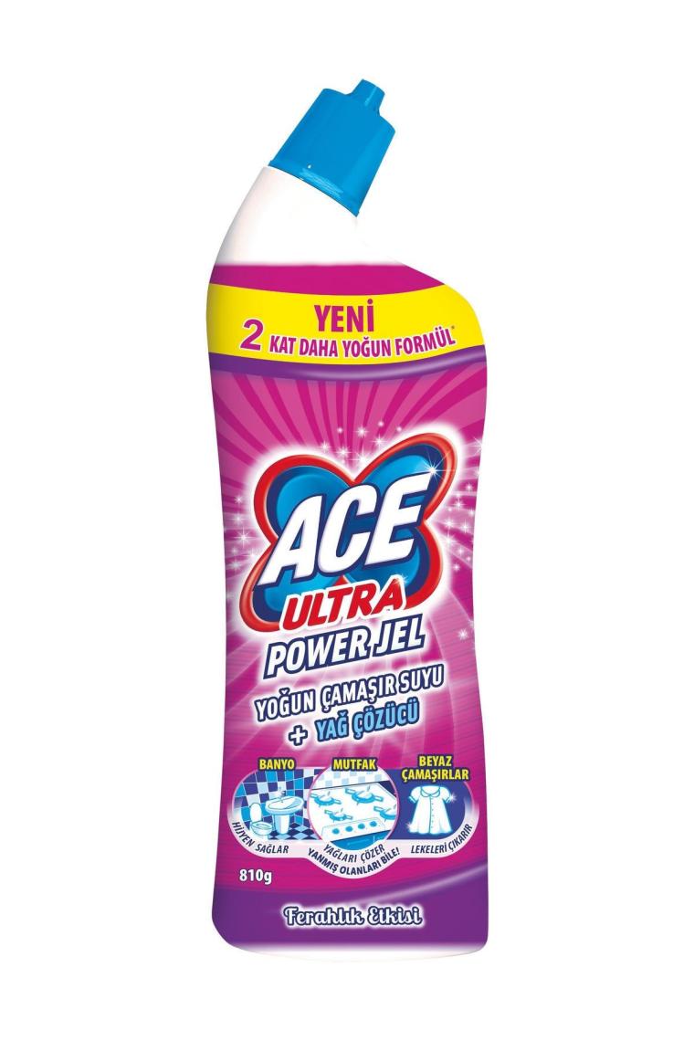 Ace Ultra Power Jel Ferahlık Etkisi 810 gr / 750 ml Çamaşır Suyu ve Yağ Çözücü