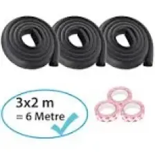 Evokids 6 Metre Siyah Kauçuk Kenar Koruyucu - 3 Adet