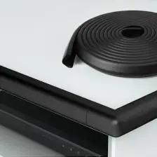 Miningaa 2 Metre Esnek, Estetik Ve Yumuşak Kauçuk Siyah Kenar Koruyucu