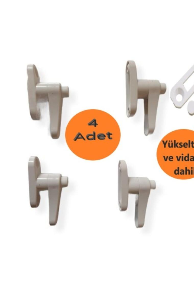 Pvc Basmalı Kapı-pencere Plastik Emniyet Kilidi Beyaz 4 Adet - Plastik Pimapen Emniyet Mandalı