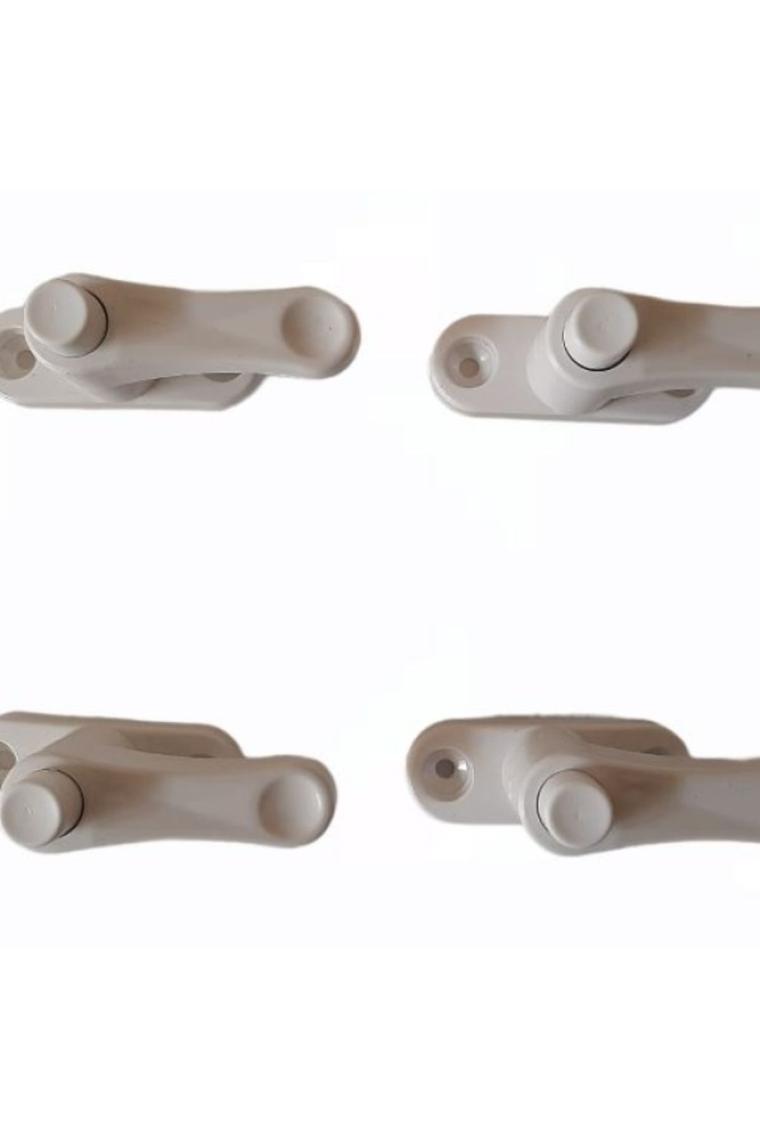 Pvc Basmalı Kapı-pencere Plastik Emniyet Kilidi Beyaz 4 Adet - Plastik Pimapen Emniyet Mandalı