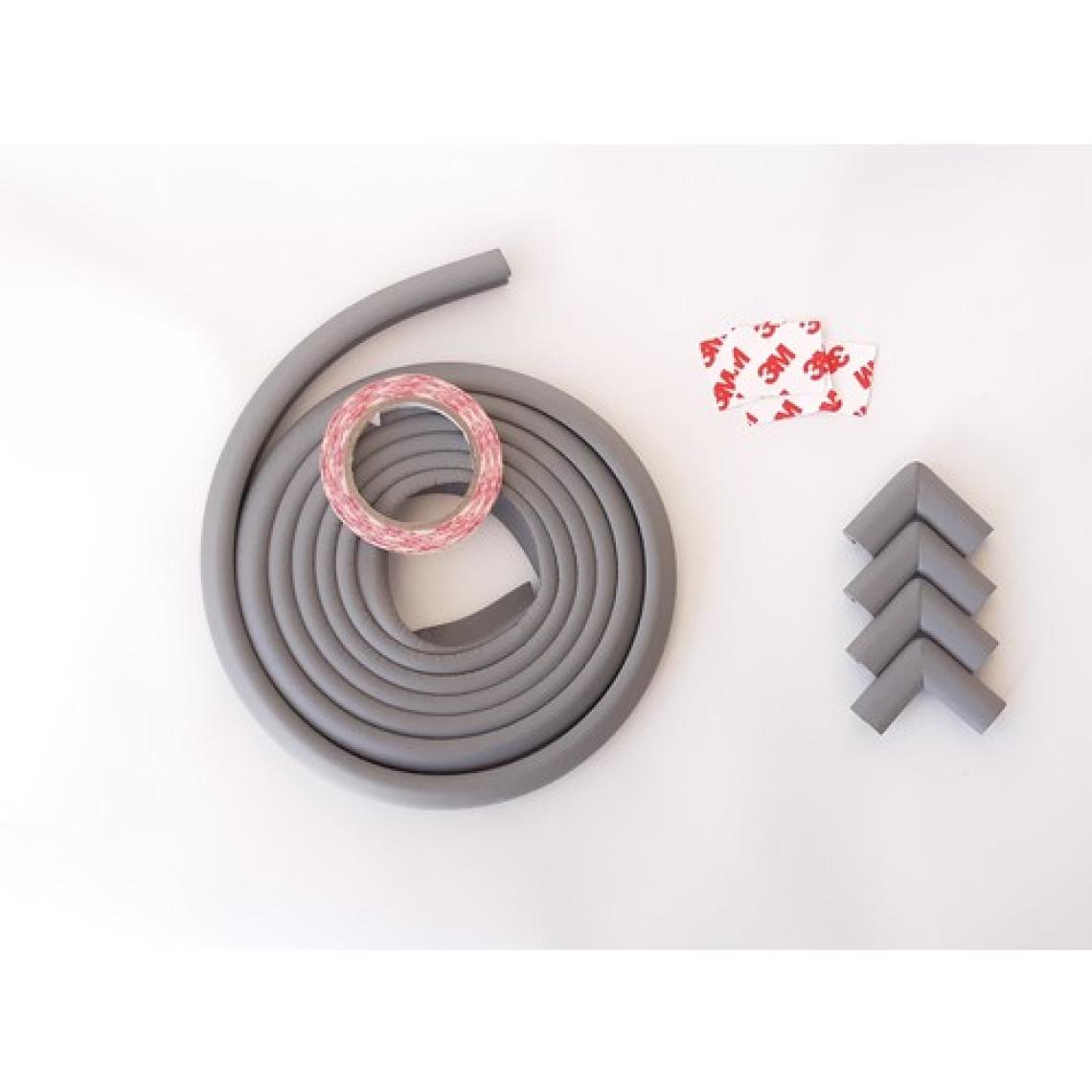 Agubugu Baby Slim (Ince) Kauçuk 2 Mt. Kenar + 4 Adet Köşe Koruyucu Set Gri