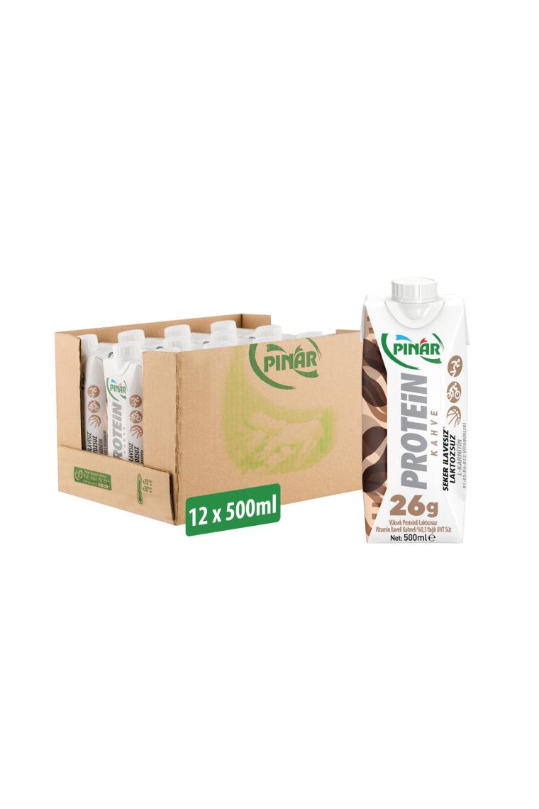 Kahveli Protein Süt 500 ml X 12 Adet