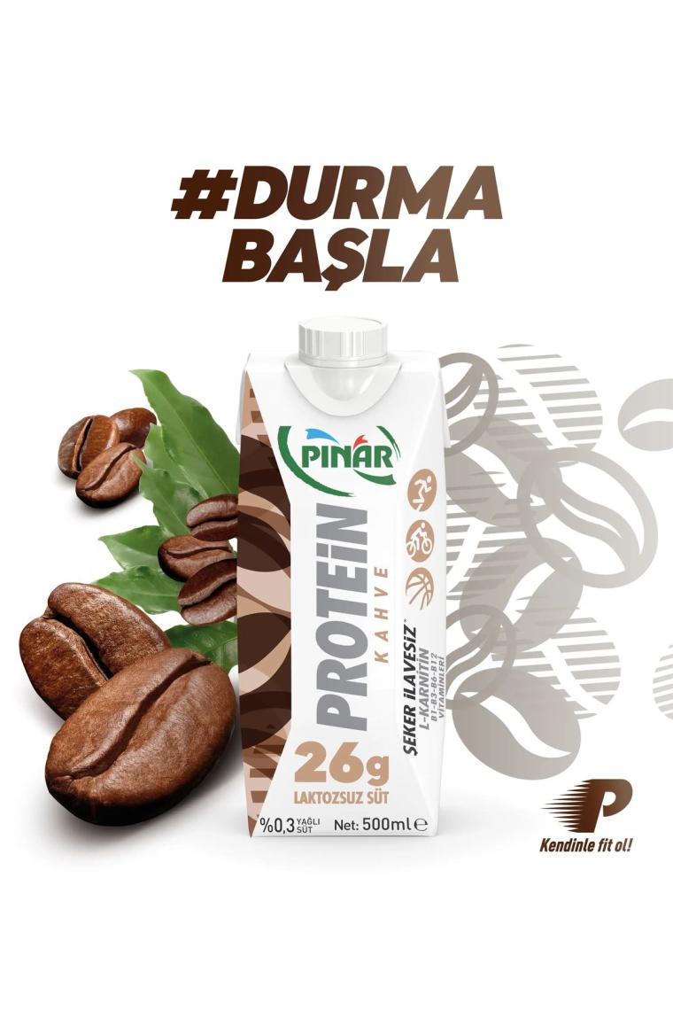 Kahveli Protein Süt 500 ml X 12 Adet