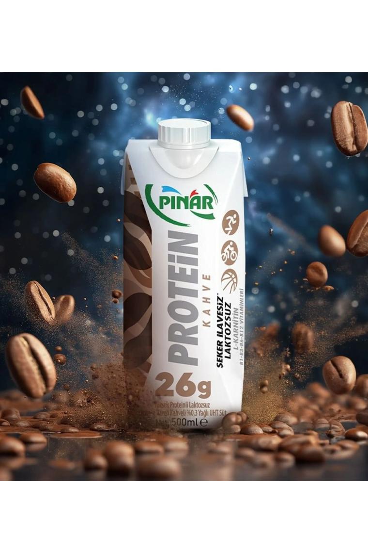 Kahveli Protein Süt 500 ml X 12 Adet