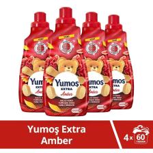 Extra Konsantre Çamaşır Yumuşatıcısı Amber 1440 ml 60 Yıkama 4adet