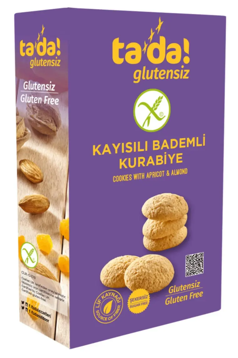 Tada Glutensiz Kayısılı Bade mli Kurabiye 75G