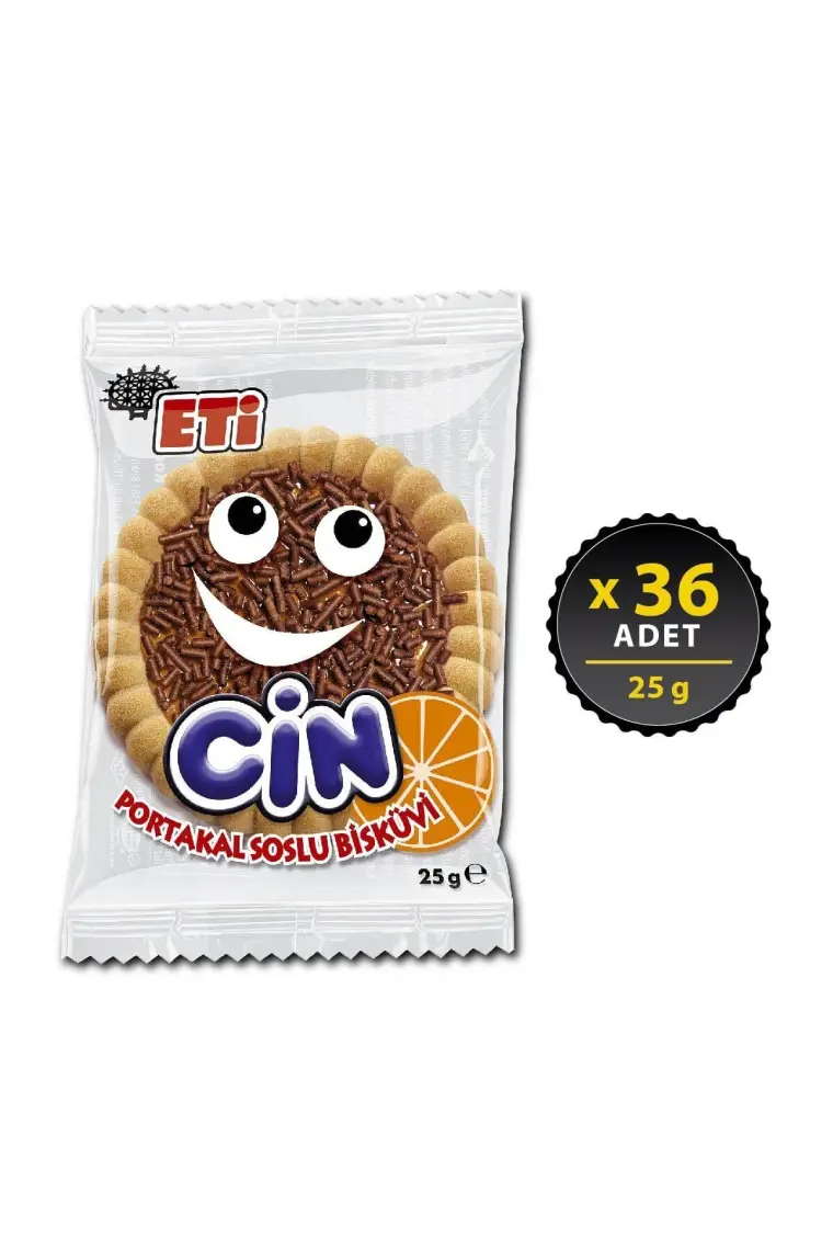Eti Cin Portakallı Bisküvi 25 g x 36 Adet