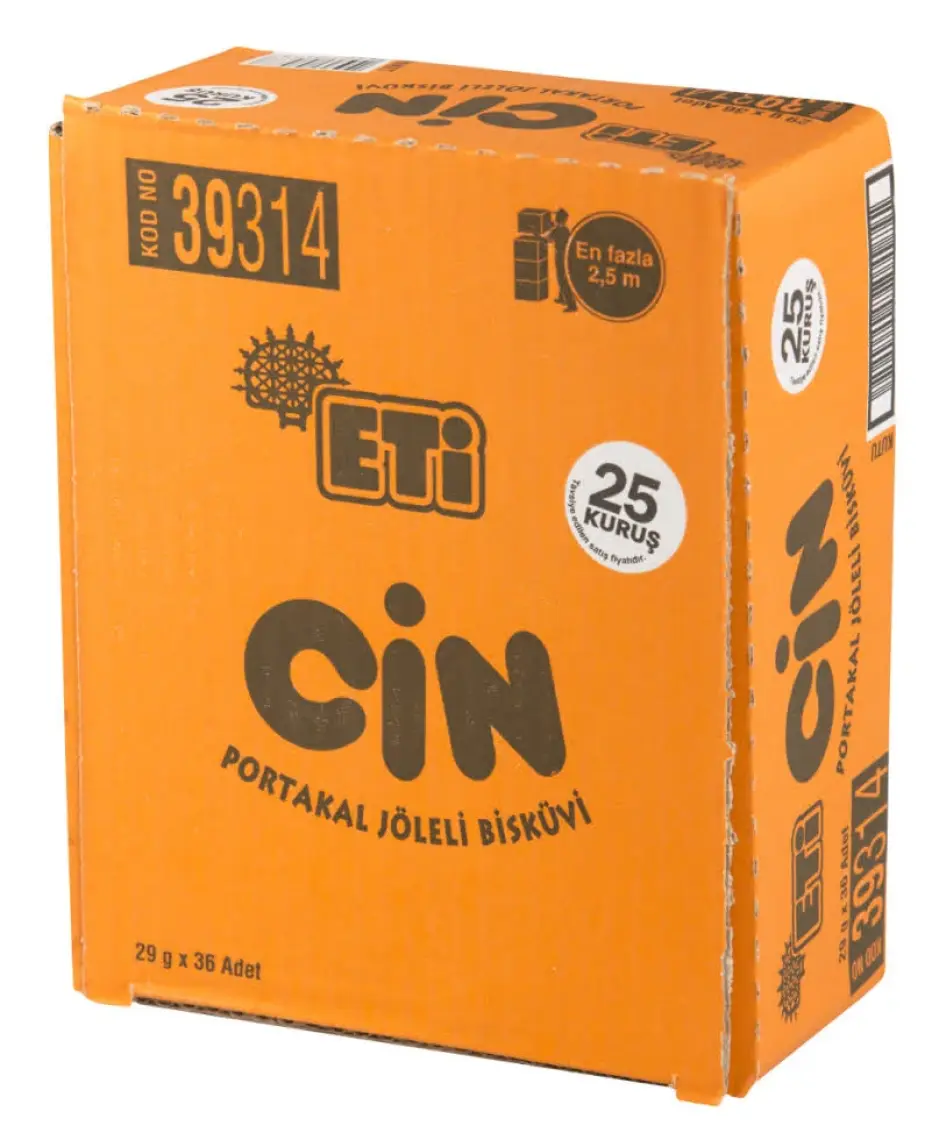 Eti Cin Portakallı Bisküvi 25 g x 36 Adet